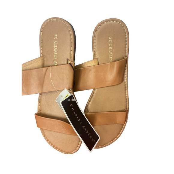 Charles Albert Tan Style Mara Women’s Slip On Sandals size‎ Medium - Picture 1 of 4